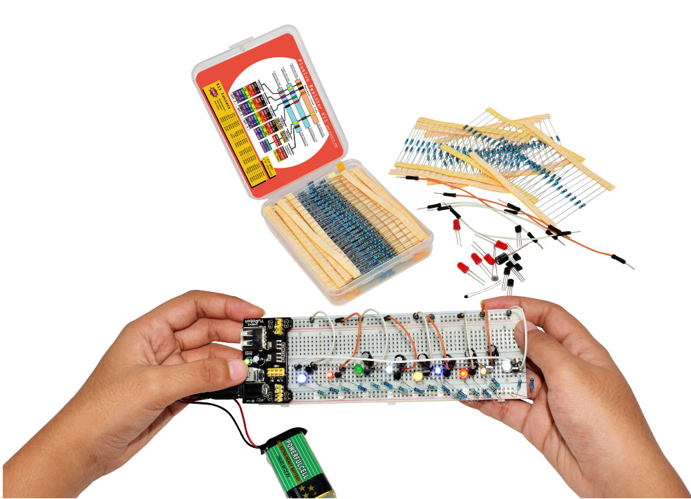 Plusivo Resistor Assortment Kit 10 Ω to 1 MΩ (600pcs)